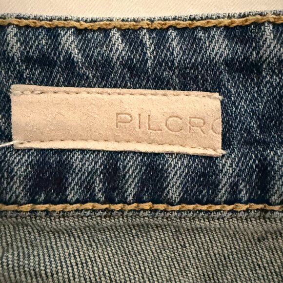 Pilcro and the Letterpress Blue Patchwork Boyfriend Jeans ~ Size 28/6 - Picture 5 of 13